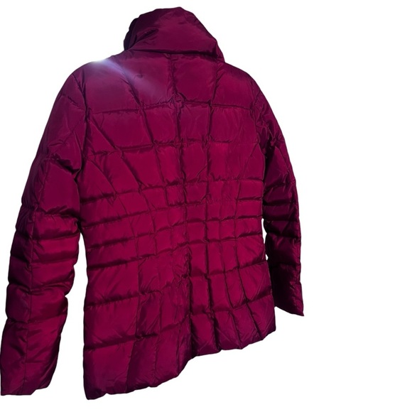 Calvin Klein Maroon Red High Neck Puffer Zip Up Coat sz XS - Picture 9 of 14
